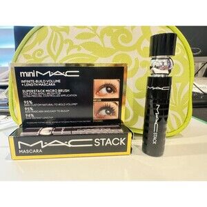 MAC Mini Mac Stack Mascara Infinite-Build Volume & Length - 8 ml / 0.27 oz NIB